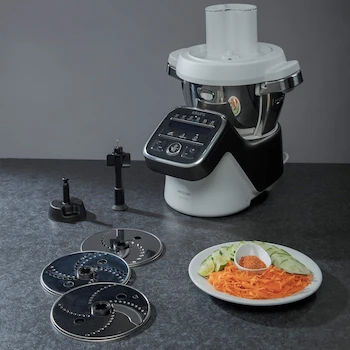 Imagen 4 de KRUPS Accesorio Procesador de Alimentos XF551D10 para Robot de Cocina Prep&Cook con 3 Discos de Acero Inoxidable, Blanco
