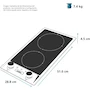 Miniatura de Parrilla Vitrocerámica Eléctrica Mabe Modelo IO312DVI0 Color Negro con 2 Quemadores Dimensiones 51 x 28.8 x 4.5 cm