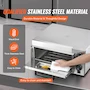 Miniatura de VEVOR Encimera de Horno de Pizza Comercial Eléctrico, Capa Única de 14 Pulgadas, Acero Inoxidable Plateado, Modelo FY-1EP-1