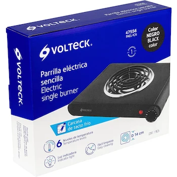 Imagen 5 de Volteck PAEL-1CN Parrilla Eléctrica de Resistencia 1 Quemador Cuadrada Negra