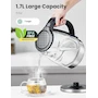 Miniatura de COMFEE' Hervidor Eléctrico de Vidrio Hervidor de Agua Caliente 1.7 L con Indicador LED 1500 W