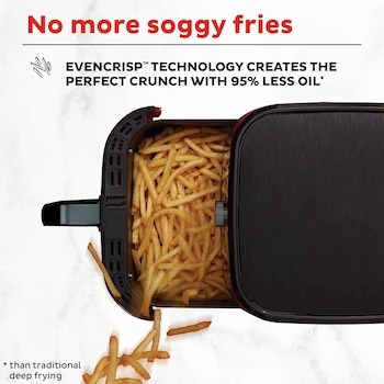 Imagen 5 de Instant Vortex 4-in-1 Basket Air Fryer, Black, Model B08V57P86Z, 5.7 Quart Capacity, Large Non-Stick Fryer Basket