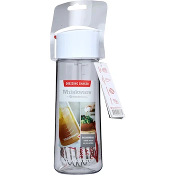 Imagen alusiva al producto Whiskware Tritan BlenderBall Botella Mezcladora para Masa de Panqueques, Dispensador de Batter con Batidor de Alambre, 2.5 Tazas, Color Blanco
