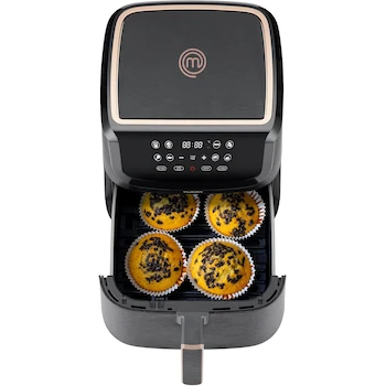 Imagen 4 de Hukën x MasterChef Freidora de Aire StylePro 3.5L Negro Panel Touch LED Interior Inox Modelo MK-AF-35TMV2