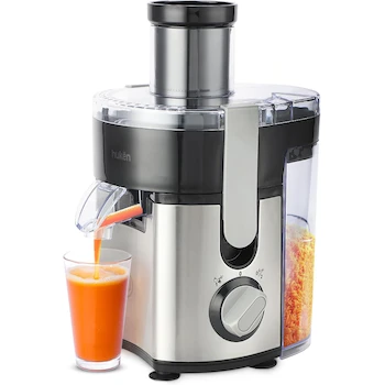 Imagen de referencia para Hukën x MasterChef Extractor de Jugos Fresh+ en Acero Inoxidable, Modelo Fresh+, Serie Fresh+, Capacidad de Recolector de Pulpa 600 ml, Tubo de 60 mm, Dimensiones 17 x 20.5 x 27 cm, Peso 1.7 kg