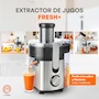 Miniatura de Hukën x MasterChef Extractor de Jugos Fresh+ en Acero Inoxidable, Modelo Fresh+, Serie Fresh+, Capacidad de Recolector de Pulpa 600 ml, Tubo de 60 mm, Dimensiones 17 x 20.5 x 27 cm, Peso 1.7 kg