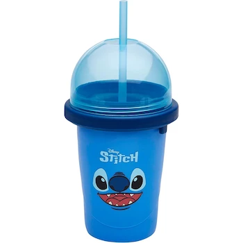 Imagen 2 de Disney Stitch Chill Factor Original Slushy Maker Cup - Taza para Hacer Granizados, Batidos y Más - Color Azul con Diseño de Stitch - Serie Disney Lilo & Stitch