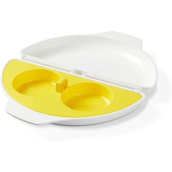Imagen alusiva al producto Cuisinart - Olla de Huevo para Microondas, Modelo CTG-00-MEG, Color Amarillo, Capacidad para hasta 4 Huevos, Dimensiones 22.86 cm Ancho x 19.05 cm Alto x 5.08 cm Profundidad