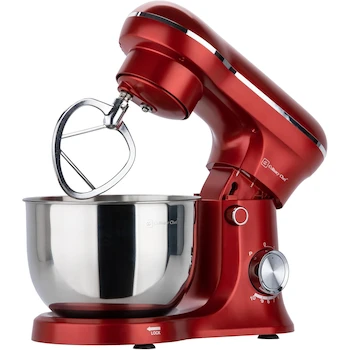 Imagen 2 de CULINARY CHEF Mezclador de Soporte Retro 4.5 L / 4.75 Quart, Color Rojo