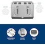 Miniatura de GE Tostadora de 4 Rebanadas Grande en Acero Inoxidable, Ranuras Extra Anchas, Modelo G9TMA4SSPSS o Equivalente, Acabado Acero Inoxidable Moderno