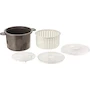 Miniatura de Prep Solutions by Progressive PS-97GY Parrilla de Tocino para Microondas, Arroz y Pasta Cooker, Gris, Set de 17 Piezas, Capacidad 12 Tazas