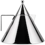 Miniatura de Alessi Il Conico 90017 - Hervidor de Agua con Asa, Acero Inoxidable 18/10 Pulido Espejo, Capacidad 2 Litros, Diseño Aldo Rossi