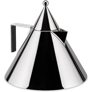 Imagen 3 de Alessi Il Conico 90017 - Hervidor de Agua con Asa, Acero Inoxidable 18/10 Pulido Espejo, Capacidad 2 Litros, Diseño Aldo Rossi