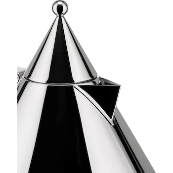 Imagen 4 de Alessi Il Conico 90017 - Hervidor de Agua con Asa, Acero Inoxidable 18/10 Pulido Espejo, Capacidad 2 Litros, Diseño Aldo Rossi
