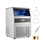 Miniatura de VEVOR LB160T Máquina para Hacer Hielo Comercial de Acero Inoxidable con Gabinete Independiente, Producción 160 Libras/24 Horas, Capacidad de Almacenamiento 66 Libras, 80 Cubitos por Ciclo, Pantalla Digital LED
