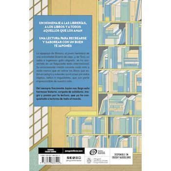 Imagen 2 de Novela "El gato que amaba los libros" de Sosuke Natsukawa, Edición en Español Tapa Blanda, Editorial Planeta o Similar, Libro de Ficción Japonesa con Gato Atigrado