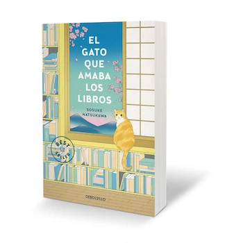 Imagen 3 de Novela "El gato que amaba los libros" de Sosuke Natsukawa, Edición en Español Tapa Blanda, Editorial Planeta o Similar, Libro de Ficción Japonesa con Gato Atigrado