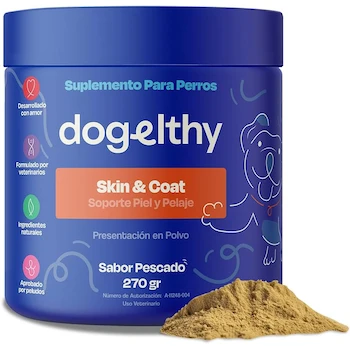 Imagen de referencia para Dogelthy Skin & Coat Suplemento para Piel y Pelaje para Perro Sabor Pescado 270g