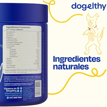 Imagen 4 de Dogelthy Multivitamin 20 en 1 Suplemento para Perros con Glucosamina, Complejo B, Aceite de Krill, Vitaminas y Antioxidantes Sabor Cerdo 270g