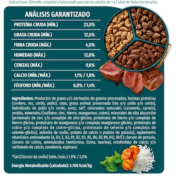 Imagen 4 de Purina Dog Chow Selección de Proteínas Adulto para Perros de Todos los Tamaños Sabor Cordero 10 Kg