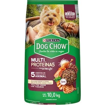 Imagen de referencia para Purina Dog Chow Multi Proteinas Alimento Seco Croquetas para Perros Adultos de Todos los Tamaños Sabor Carne, Pollo, Salmón, Cerdo y Pavo Modelo B0CDYQ5BRL 10Kg