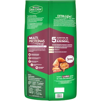 Imagen 2 de Purina Dog Chow Multi Proteinas Alimento Seco Croquetas para Perros Adultos de Todos los Tamaños Sabor Carne, Pollo, Salmón, Cerdo y Pavo Modelo B0CDYQ5BRL 10Kg