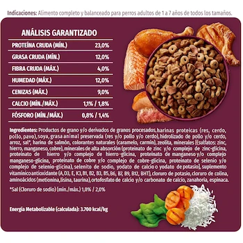 Imagen 4 de Purina Dog Chow Multi Proteinas Alimento Seco Croquetas para Perros Adultos de Todos los Tamaños Sabor Carne, Pollo, Salmón, Cerdo y Pavo Modelo B0CDYQ5BRL 10Kg