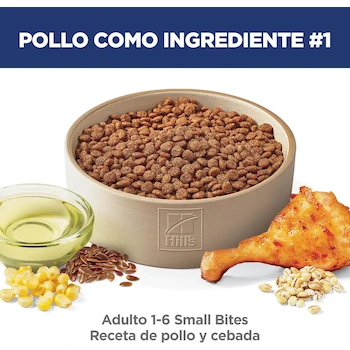 Imagen 5 de Hill's Science Diet Small Bites, Alimento Saludable para Perro Adulto con Receta de Pollo y Cebada, Bocados Pequeños, Modelo B07L5FF4W3, Tamaño 6.8 kg, Paquete de 1