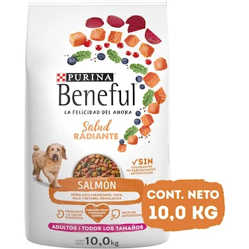 Imagen 2 de Purina Beneful Adulto Todos los Tamaños Salud Radiante Sabor Salmón 10 Kg