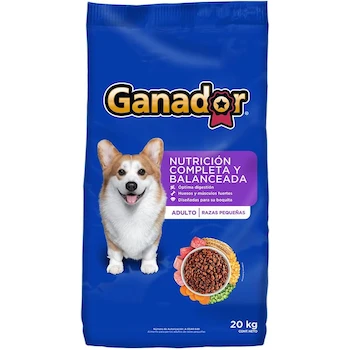 Imagen de referencia para Croquetas para Perro Ganador Original Adulto Razas Pequeñas, Modelo B01FKNX3FU, 20 kg, Color Azul
