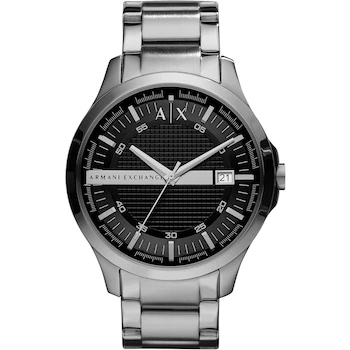Imagen de referencia para A|X Armani Exchange AX2103 Reloj Cronógrafo para Hombre con Correa de Acero Inoxidable Plata, Esfera Negra, Caja de 46 mm