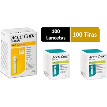 Imagen 2 de Paquete de 100 Tiras Reactivas y 100 Lancetas Accu-Chek Instant, Modelo B00BLS0W3U, Serie Accu-Chek Instant