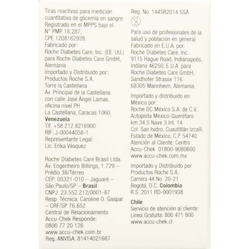 Imagen 2 de Accu-Chek Performa Tiras Reactivas Desechables para Prueba de Glucosa en Sangre, Serie Performa, 50 Piezas