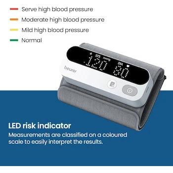 Imagen 4 de Beurer BM59 Baumanómetro de Brazo Tensiometro Digital Brazalete Ajustable 22-42 cm Batería Recargable USB-C Dimensiones 12.5 x 4.8 x 2.8 cm Peso 225 Gramos