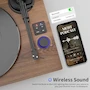 Miniatura de Sistema HiFi con Tocadiscos Bluetooth, Parlantes de Estantería de 36 Vatios, Tocadiscos de Vinilo con Cartucho Magnético Patente, Reproducción Bluetooth y Apagado Automático
