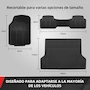 Miniatura de AKASENKO Tapetes para Auto y Tapete de Cajuela Conjunto Negro, Alfombrillas de PVC Universales Recortables para Coches, Todoterrenos, Camiones y Furgonetas, Incluye 2 Tapetes Delanteros/Traseros + Tapete Cajuela 140cm x 110cm Máx