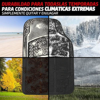 Imagen 3 de Alfombrillas para Coche RUAKIVA, Tapetes y Alfombras para Auto, Set de 3 Piezas Tapetes Universales para Coches, SUV, Furgonetas y Camiones, Color Negro