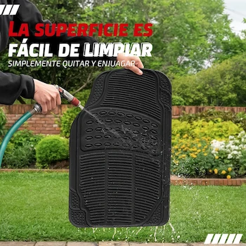 Imagen 4 de Alfombrillas para Coche RUAKIVA, Tapetes y Alfombras para Auto, Set de 3 Piezas Tapetes Universales para Coches, SUV, Furgonetas y Camiones, Color Negro