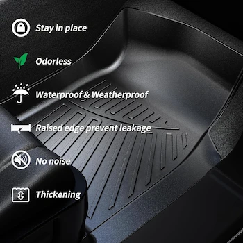 Imagen 5 de SANBAN-AXE Alfombrillas de Piso y Maletero para Toyota RAV4 2013-2017 2018 (no híbrido ni Prime) TPE Juego Completo con Respaldo de Velcro para Todo Tipo de Clima