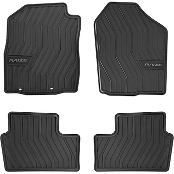 Imagen 2 de FAZINA Tapetes Originales Negro con Letra Gris para Raize Toyota 2022,2023,2024,2025,2026 Juego de 4 Piezas Serie Premium