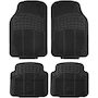 Miniatura de Genérico Tapete para Auto Universal De Uso Rudo, Juego De 4 Piezas, Color Negro