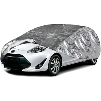 Imagen de referencia para Funda Original Tapa-Car para Kia Rio Hatchback, Audi A1, SEAT Ibiza, Volkswagen Golf MK3 - Cubierta Completa Exterior Plata con Afelpado de Algodón para Compactos y Hatchback