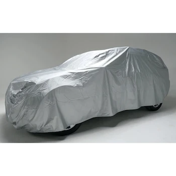 Imagen 2 de Funda Original Tapa-Car para Kia Rio Hatchback, Audi A1, SEAT Ibiza, Volkswagen Golf MK3 - Cubierta Completa Exterior Plata con Afelpado de Algodón para Compactos y Hatchback