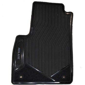 Imagen 3 de Tapetes Originales Compatible con Toyota Hilux 2016 2017 2018 2019 2020 2021 2022 2023 2024 2025 Uso Rudo Todo Clima Color Negro