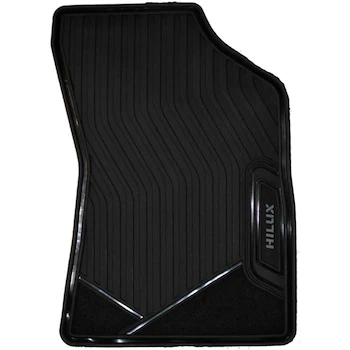 Imagen 4 de Tapetes Originales Compatible con Toyota Hilux 2016 2017 2018 2019 2020 2021 2022 2023 2024 2025 Uso Rudo Todo Clima Color Negro