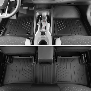 Imagen 4 de GALVAGNITE Alfombrillas de Piso para Toyota Corolla Sedán 2020-2025 2026, Juego de Cobertura Completa Todo Clima con Forro de Maletero y Protectores de Umbral de Puerta Accesorios (Negro)