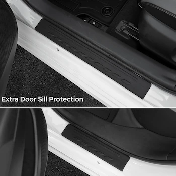 Imagen 5 de GALVAGNITE Alfombrillas de Piso para Toyota Corolla Sedán 2020-2025 2026, Juego de Cobertura Completa Todo Clima con Forro de Maletero y Protectores de Umbral de Puerta Accesorios (Negro)