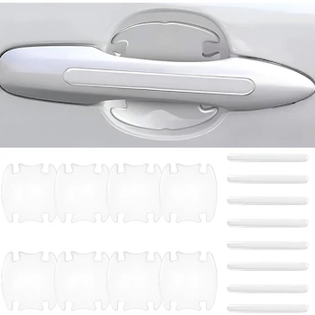 Imagen de referencia para 16Pcs Protector de Puertas Automovil, Protectores para Manija de Puerta de Coche Autoadhesivo Impermeable Antiarañazos Puerta Lateral para Automóviles, Todoterrenos