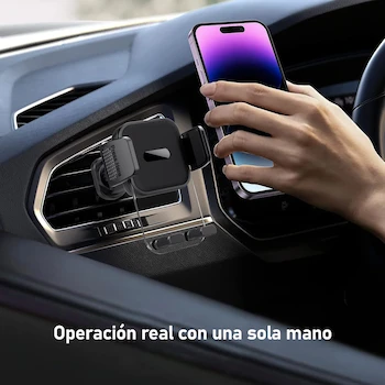 Imagen 4 de Miortior Soporte para Celular Automovil Gris Modelo ML217 Rotación 360° Operación con una Mano Compatible con iPhone 15/14/13/12 Pro MAX Galaxy S24/S23/S22 Ultra Xiaomi