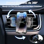 Miniatura de Miortior Soporte para Celular Automovil Gris Modelo ML217 Rotación 360° Operación con una Mano Compatible con iPhone 15/14/13/12 Pro MAX Galaxy S24/S23/S22 Ultra Xiaomi